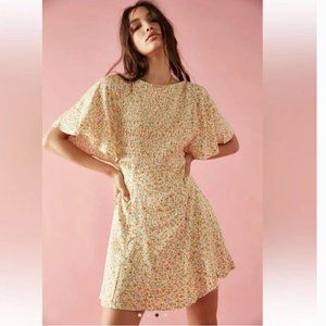Free People Florence Mini Dress Ivory Combo NWT XS